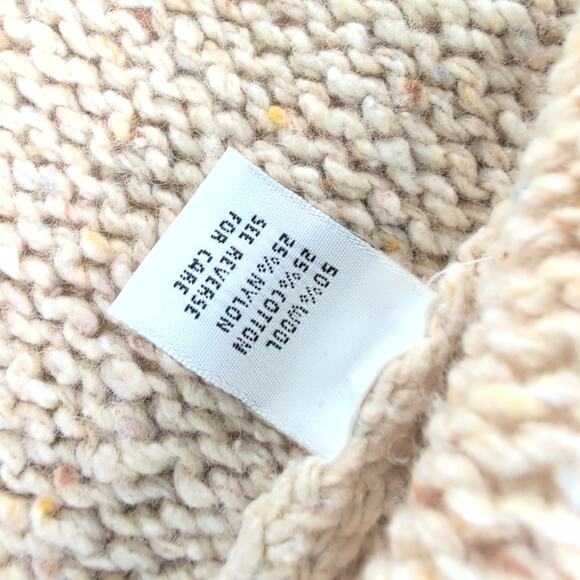 Vintage Talbots Made In Italy Wool Blend Knit Hooded Full Zip Vest Women's XL - Picture 3 of 8